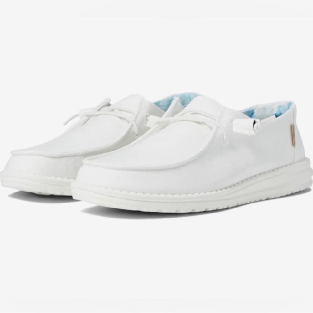 New🌿 Hey Dude Wendy Slub Canvas White